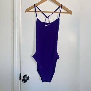 Nike Deep Purple Swimsuit with White Logo